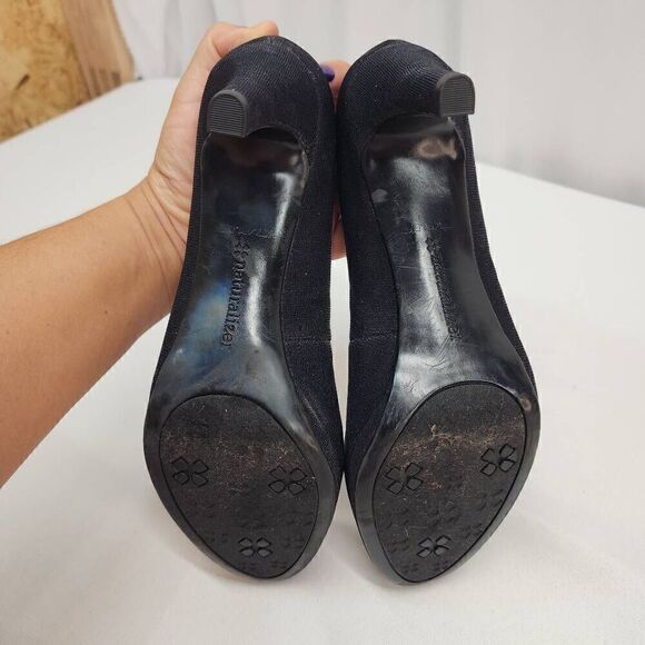 Naturalizer Size 8.5 'Lennox' Round Toe Dress Pumps Black Glitter A - Picture 10 of 10